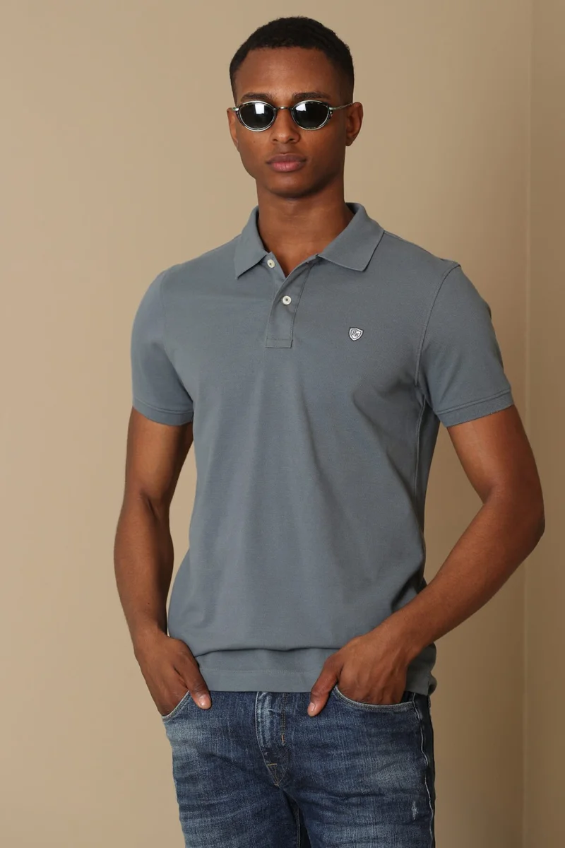 لوفيان Laon Sports Polo Neck Men's T-Shirt Smoke Green