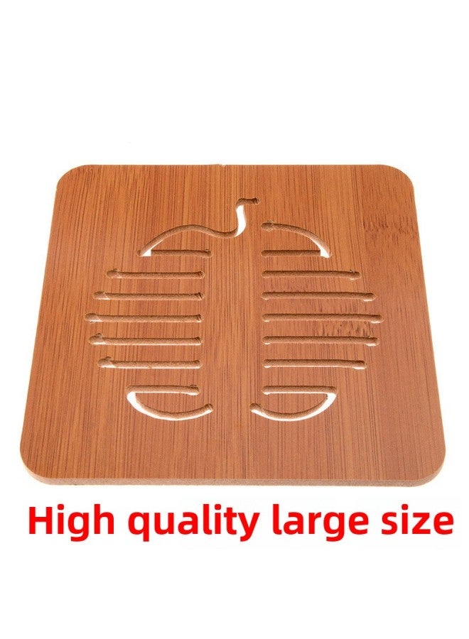 Wooden Cartoon Heat Insulation Mat Dining Table Mat Non-slip Pot Mat Creative Cute Mat Cup Mat Bowl Mat Cup Mat Wholesale-Color:Large Apple (with Anti-slip Mat)#C0D46#-Specifications:Small 800/piece, Large 300/piece  - Image 1
