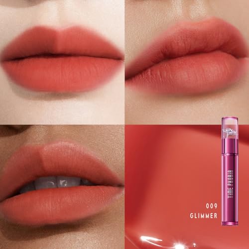 TIMEPHORIA Altera Blurring Tint Lip Stain 009 Glimmer, Nude Peach Glossy to Soft Matte Finish, Blur Lip Lines, Weightless No-Sticky Airy Velvet Texture, Vibrant Hydrating Long-Lasting Lip Makeup - Image 3