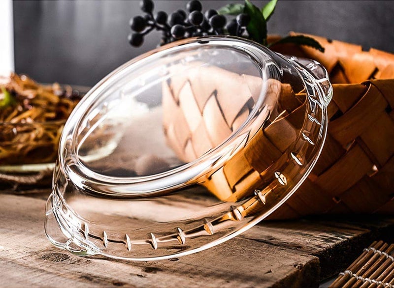 ARUZEN Rudra Villa Glass Round Pie Pan with Handles for Apple Pie Pumpkin Pie and Quiche 2 - Image 4