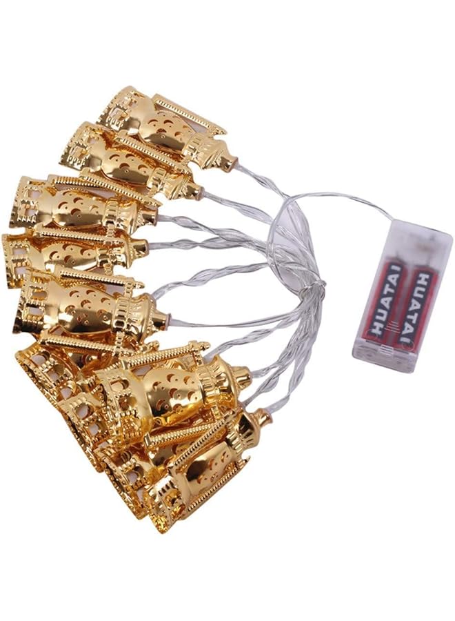 erorex Ramadan Lantern Gold Led Lantern Light - Image 1