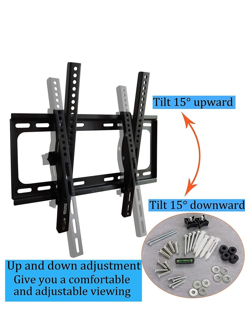TV Wall Mount Fit for Most 26-55 Inch LED LCD Flat Screen TV up to VESA 400x400mm and 99lbs Loading Capacity with Tilting and Leveling Adjustment (Fit for 26-55 Inch Flat Screen TV) - Image 3