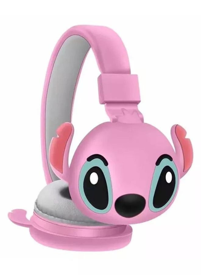 Shopit Kids Bluetooth Wireless Stitch Headphone Pink  - Image 1