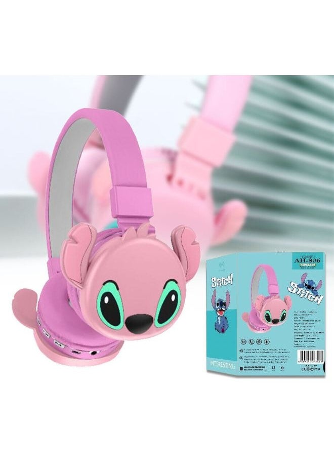 Shopit Kids Bluetooth Wireless Stitch Headphone Pink  - Image 3