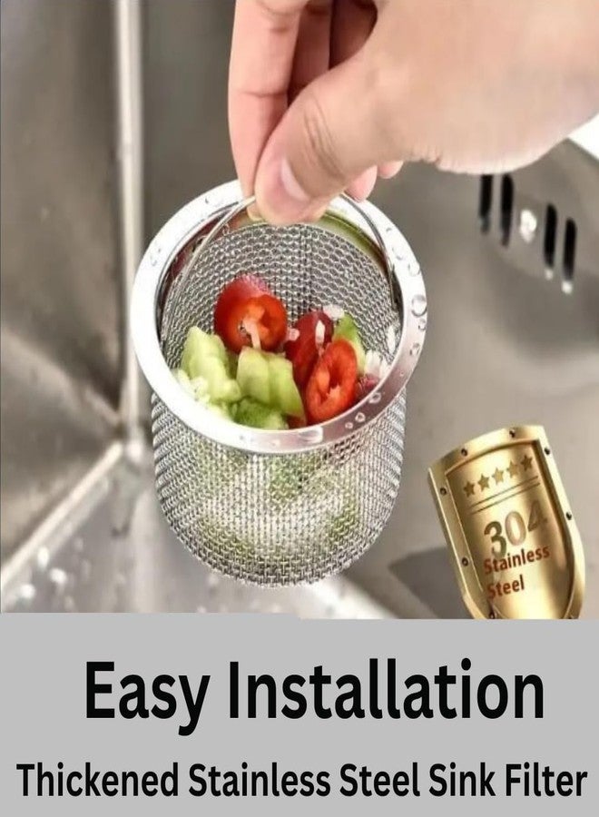 VENDLY Stainless Steel Kitchen Sink Strainer Basket - Heavy-Duty Drain Filter Jali Stopper - Rust-Resistant Waste Coupling Drainer for 3.5" Standard Sink Hole - Anti-Clog Design, Easy to Clean (Flat) - Image 4
