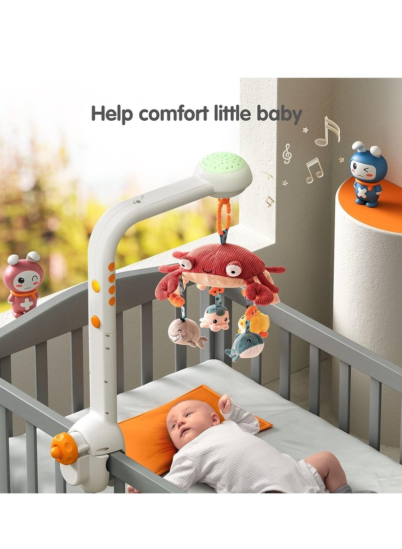 Baby Crib Mobile Set,  3 in 1 Crib Toys with Remote Control, Musical Light, Soft Animals Hanging Rattle Toys,  Mute Spin Motor Nursery Sleeping Machine for Infant 0-9 Months Newborn Toddler Gifts - Image 2