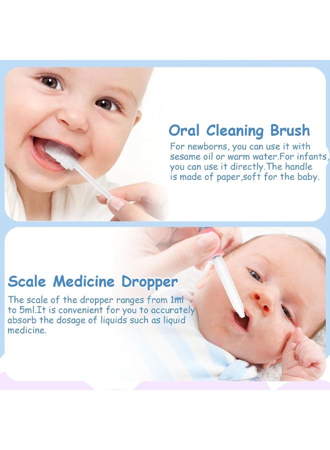 Baby Grooming Kit, 8 in 1 with Brush, Comb, Nail Clipper and File, Nasal Cleaner, Finger Toothbrush, Scissors, Portable Newborn Essentials Set Pink - Image 5