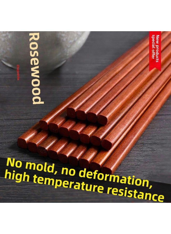 Iron Wood Chopsticks Chopsticks Household Red Sandalwood Anti-scalding No Mold Food Grade Non-slip High Temperature Resistance-Color:◆◇Authentic Red Ironwood [anti-mildew]◆◇-Specifications:◆◇20 Pairs, 2 Packs [paper Card Package]◆◇  - Image 2