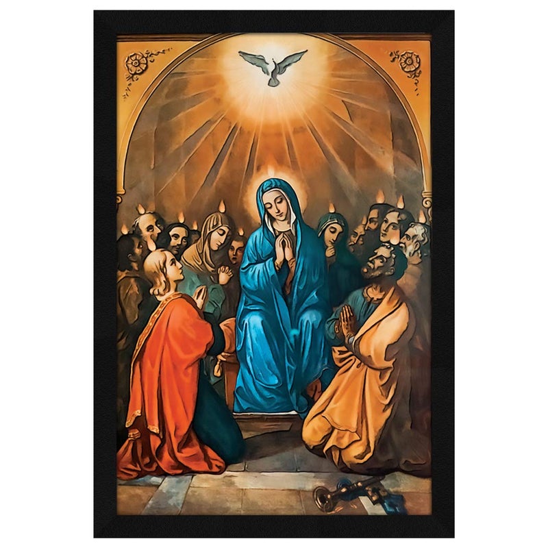 ArtX Mother Mary Jesus Christ Wall Art Painting Framed Painting 125 X 185 Inch Multicolor Synthetic Wood 13 X 19 Inches