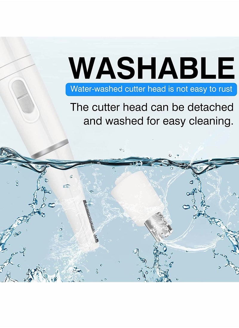 Excefore - Nose Hair Trimmer, Nose Trimmer for Men and Women Battery Powered Electric Facial Hair Trimmer with Dual-Edge Stainless Steel Blades Professional Facial Grooming Kit - Image 1