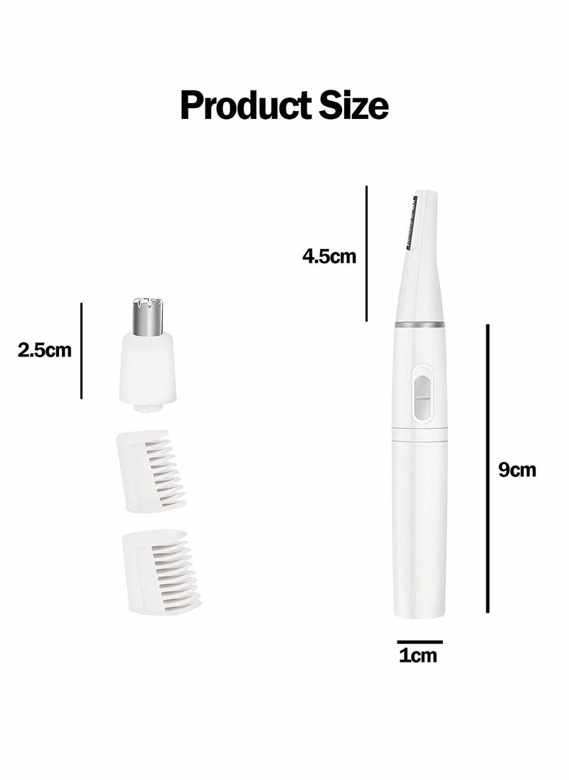 Excefore - Nose Hair Trimmer, Nose Trimmer for Men and Women Battery Powered Electric Facial Hair Trimmer with Dual-Edge Stainless Steel Blades Professional Facial Grooming Kit - Image 1