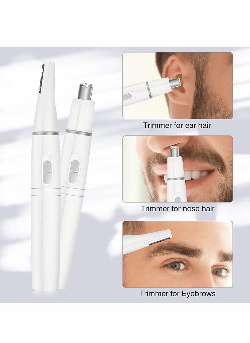 Excefore - Nose Hair Trimmer, Nose Trimmer for Men and Women Battery Powered Electric Facial Hair Trimmer with Dual-Edge Stainless Steel Blades Professional Facial Grooming Kit - Image 1