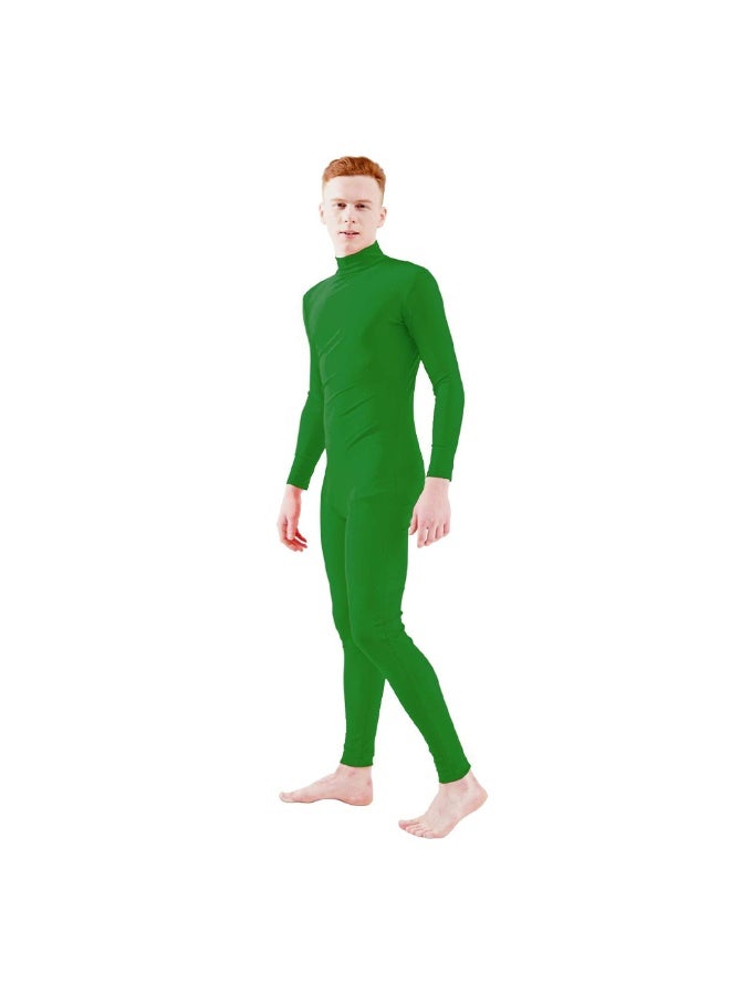 NIBEMINENT Tight-fitting jumpsuit, half-cover-up jumpsuit, solid-color clothes, dance costumes, stage performance costumes - Image 1