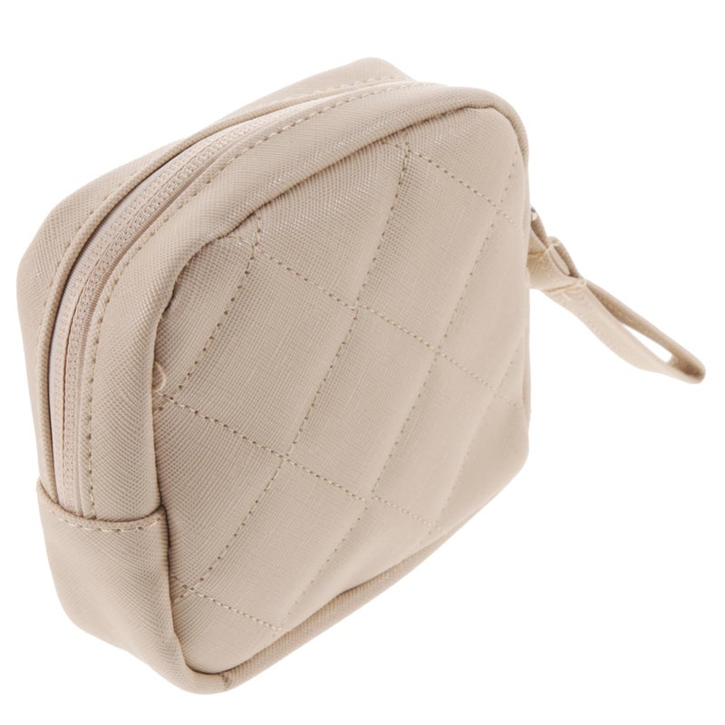Beige 13x13cm Portable Tampon Holder Napkin Storage Bag Makeup Toiletry Organizer - Image 2