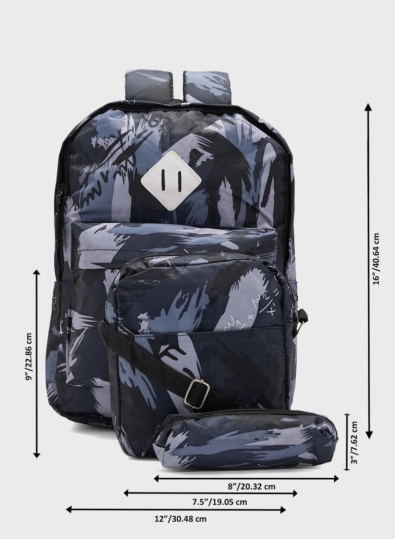 Seventy Five Set 0F 3 Backpack, Messenger And Pouch  - Image 4