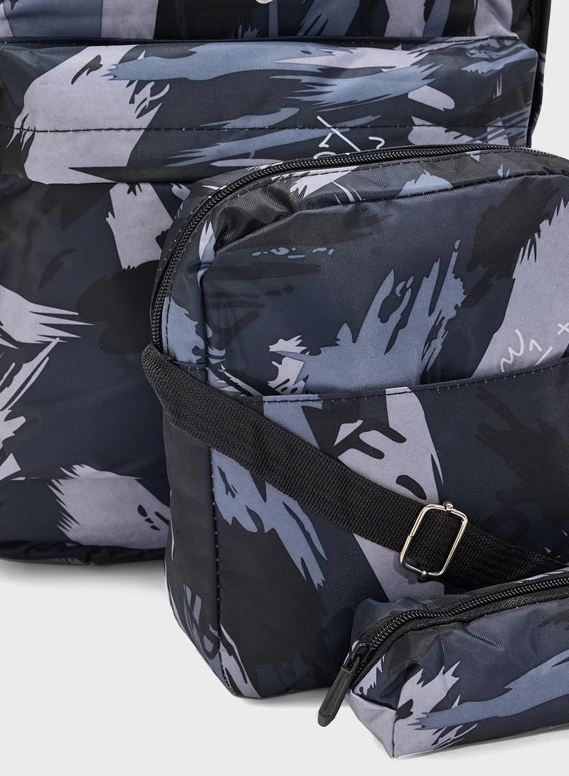 Seventy Five Set 0F 3 Backpack, Messenger And Pouch  - Image 5