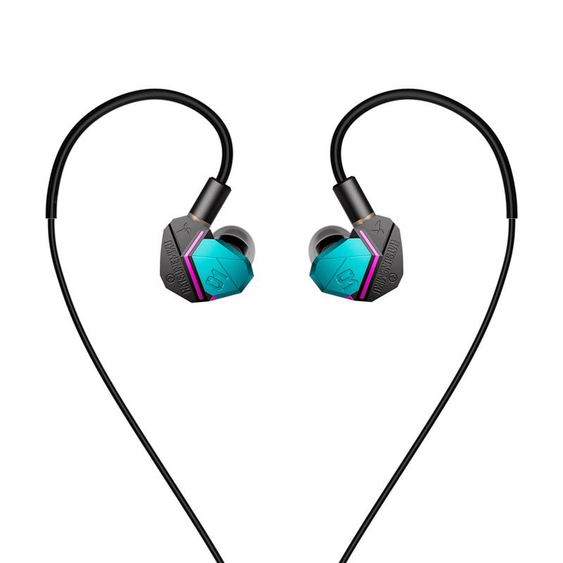 HiBy Digital Yume Wired In-Ear Hatsune Miku Co-Branded HiFi Earphones, Green Pink - Image 2
