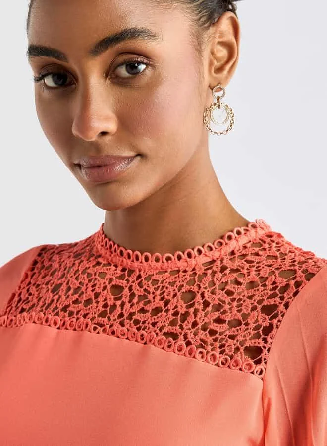 Splash FAV Lace Bodice Pleated Dress