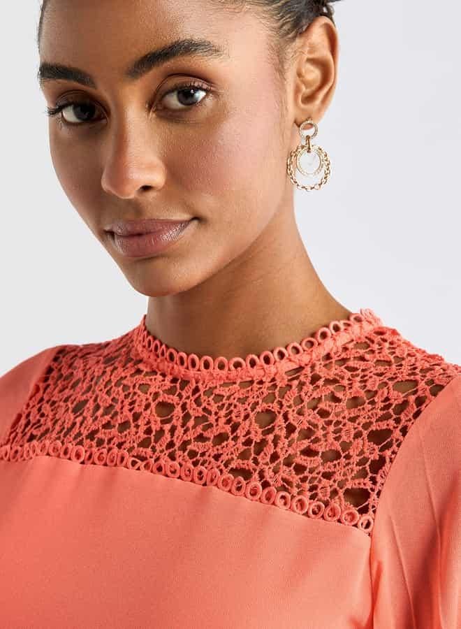 Splash FAV Lace Bodice Pleated Dress - Image 4