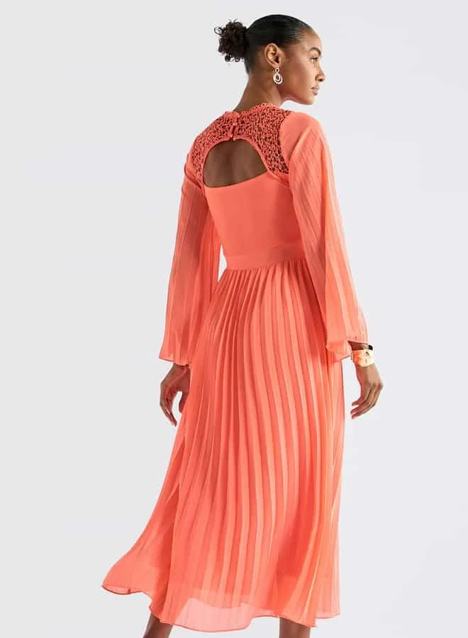 Splash FAV Lace Bodice Pleated Dress