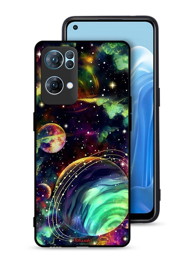 Tolwak Oppo Reno7 Pro 5G Protective Case Cover Planets - Image 1