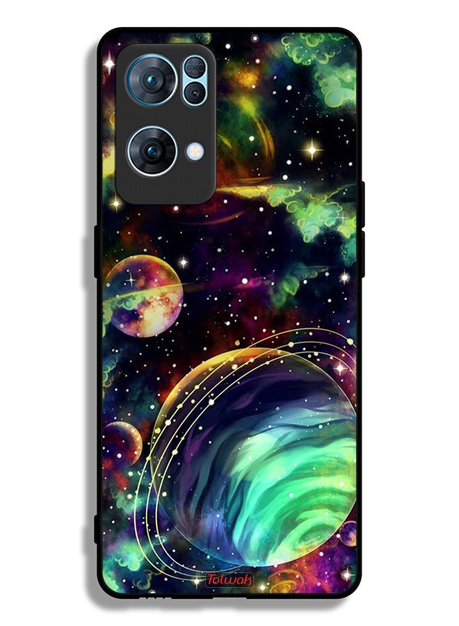 Tolwak Oppo Reno7 Pro 5G Protective Case Cover Planets - Image 2