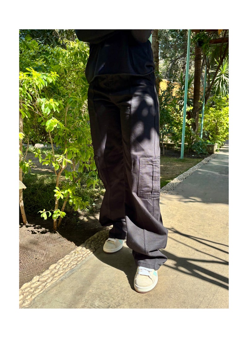 Pavo Black Cargo Pants - Image 2