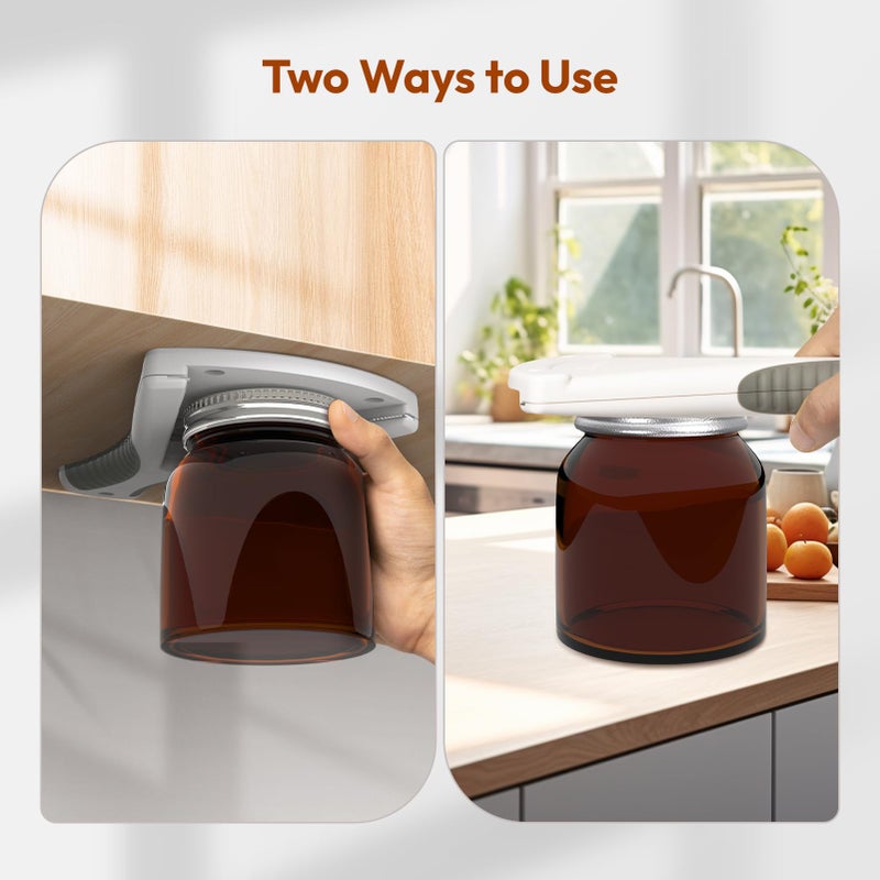 ReneeChef Jar Opener  Ideal Bottle Opener  Easy Grip Jar Opener & Under Cabinet Lids Opener Effortless To Unscrew Any-Sized Caps  Jar Opener For Seniors Essential Kitchen Gadgets For Weak Hands Or Arthritis - Image 3