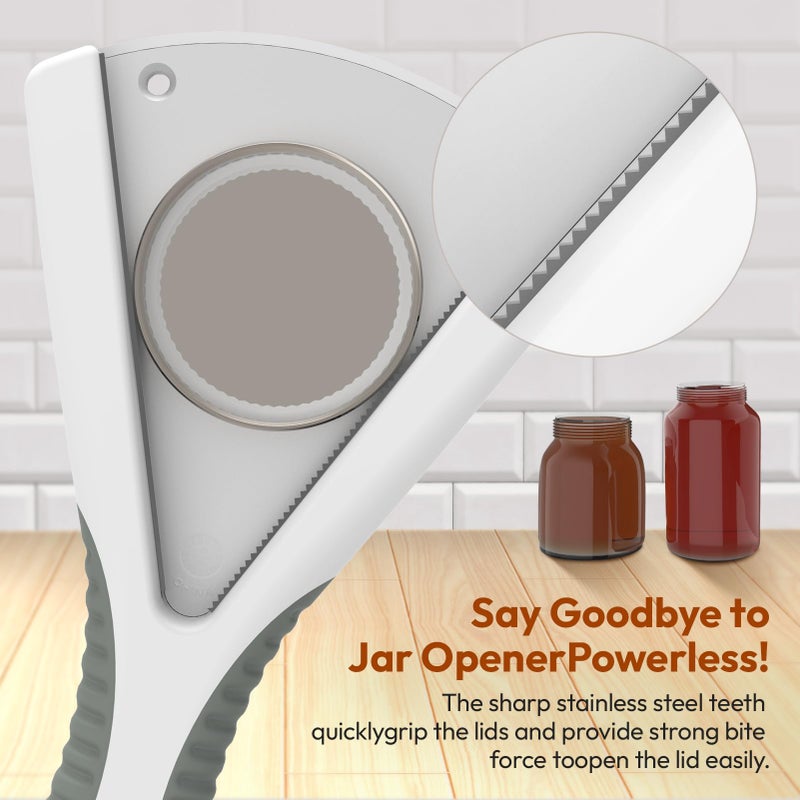 ReneeChef Jar Opener  Ideal Bottle Opener  Easy Grip Jar Opener & Under Cabinet Lids Opener Effortless To Unscrew Any-Sized Caps  Jar Opener For Seniors Essential Kitchen Gadgets For Weak Hands Or Arthritis - Image 5