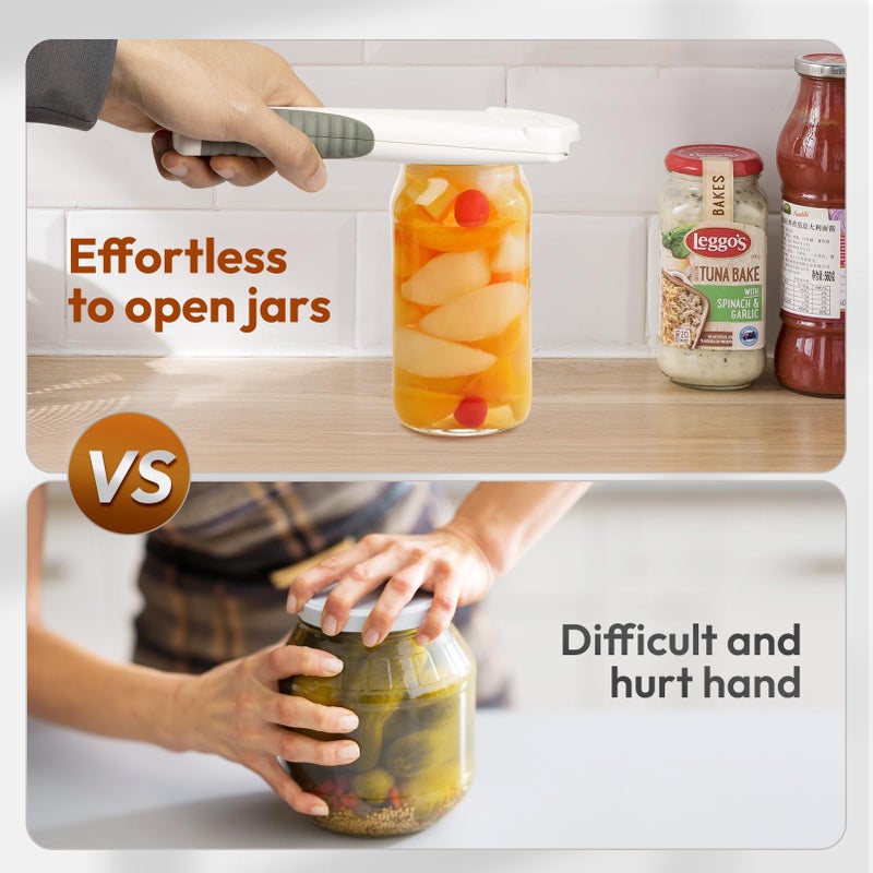 ReneeChef Jar Opener  Ideal Bottle Opener  Easy Grip Jar Opener & Under Cabinet Lids Opener Effortless To Unscrew Any-Sized Caps  Jar Opener For Seniors Essential Kitchen Gadgets For Weak Hands Or Arthritis - Image 2