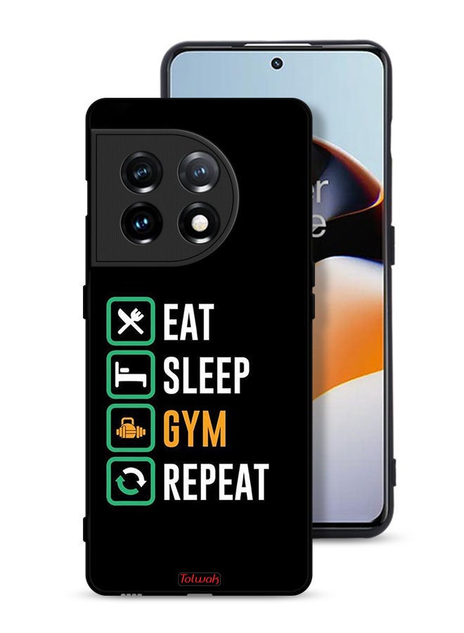 Tolwak OnePlus 11 5G Protective Case Cover Eat Sleep Gym Repeat - Image 1