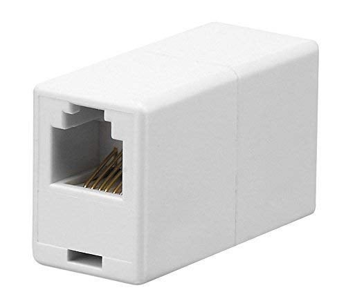 iMBAPrice RJ12/RJ11 6P6C White Straight Telephone Inline Coupler for Directly Connect Two Telephone Cords and More, 5-Pack - Image 2