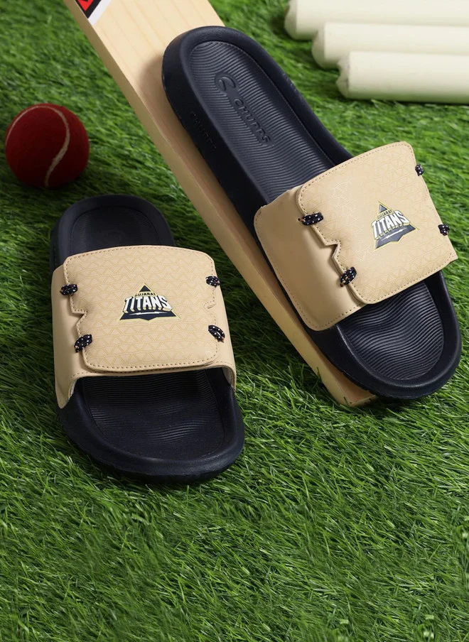 تشيبس CHUPPS Men's Gujrat Titans Brave GOLD Casual Sliders