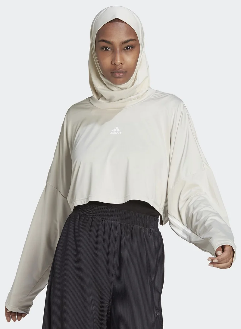 Adidas Hyglm Coverup Logo Sweatshirt