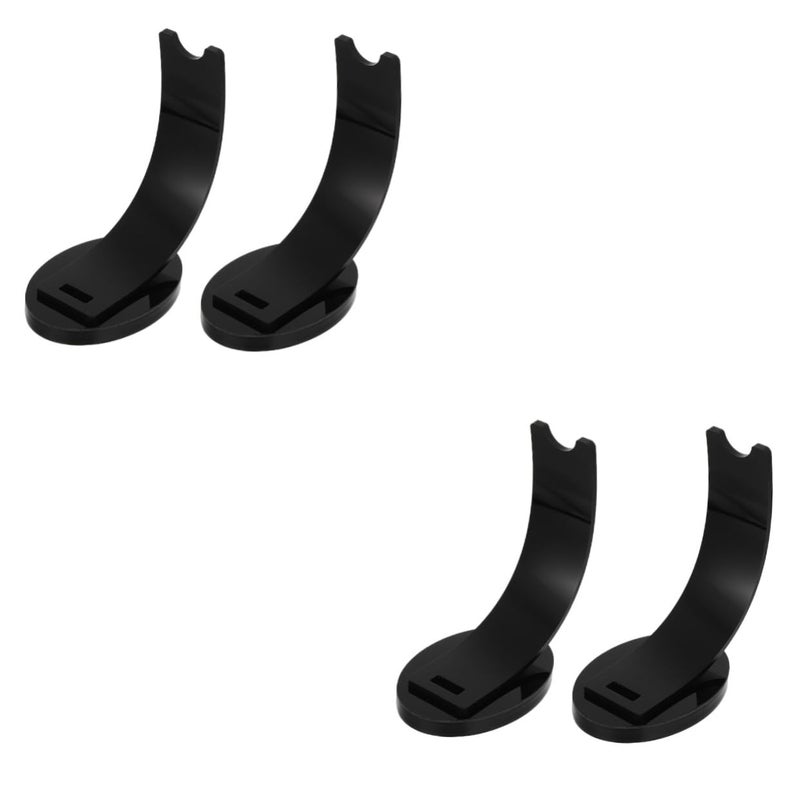 Acrylic Pen Display Rack Black 4 Pcs Holder For Makeup Brushes Pens Lightweight Portable Vertical Stand - Image 2