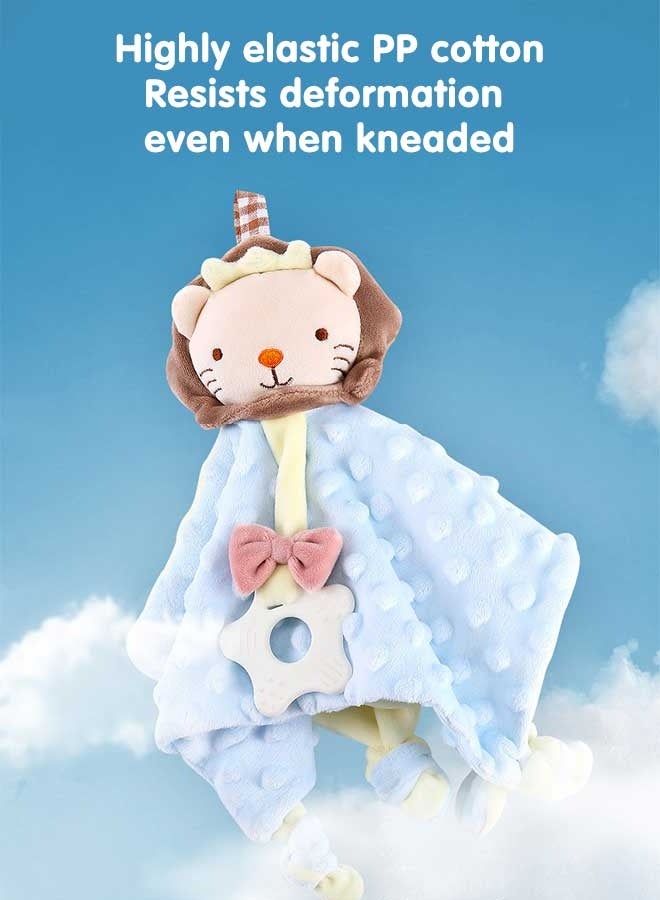 Sharpdo Baby Soothing Towel with Silicone Teething Toy, Baby Soothing Blanket for Infant, Newborn Gifts  (28x28CM) - Image 3
