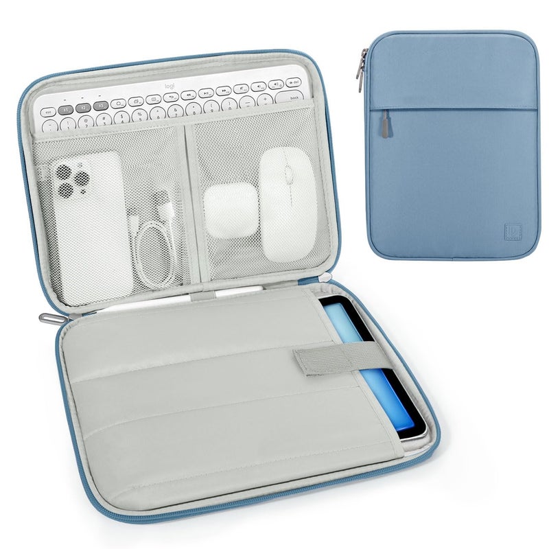 Dadanism 9-11 Inch Tablet Sleeve Padded Carrying Case for iPad (A16) 11th Gen 11", iPad 10th Gen 10.9", iPad Air M4/Pro M5 11", iPad Air 5/4, iPad 9/8/7th Gen, Galaxy Tab A11+ Plus 11", Blue - Image 1