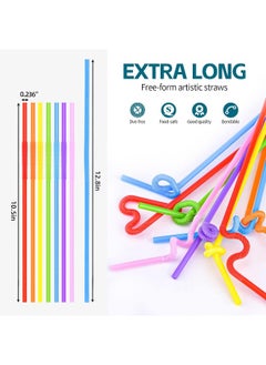 MOMENT Colorful [100Pcs] Lot Plastic Flexible Bendable Straw Drinking Straws Valentine'S Day Wedding Birthday Party Decoration Gift, One Size [ Multi Colors]  - Image 2