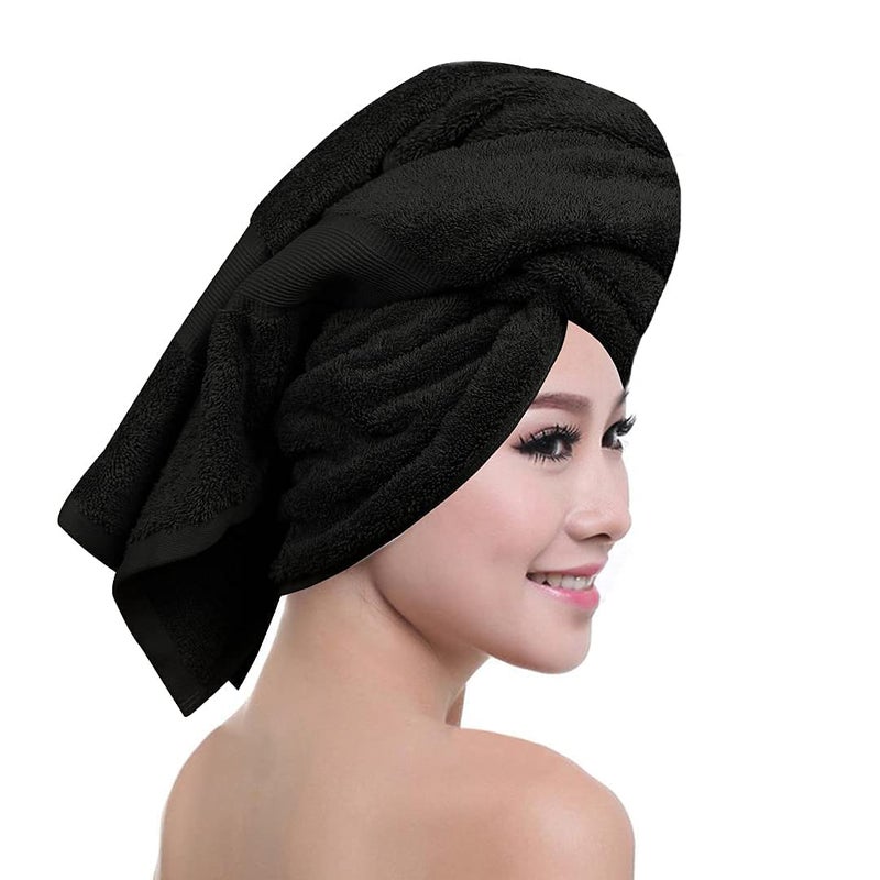 AYUS 425 GSM Pure Cotton Soft and Absorbent Spa Saloon Quality Black Bath Towel (4) - Image 5