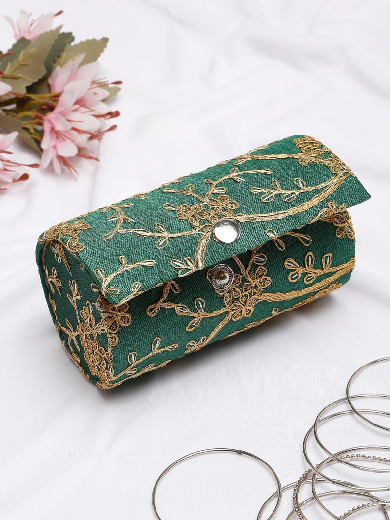 YouBella Jewellery Organisers Gifts Portable Home Jwell Bangle organizer Storage Box Case for Girls and Women (Green) - Image 2