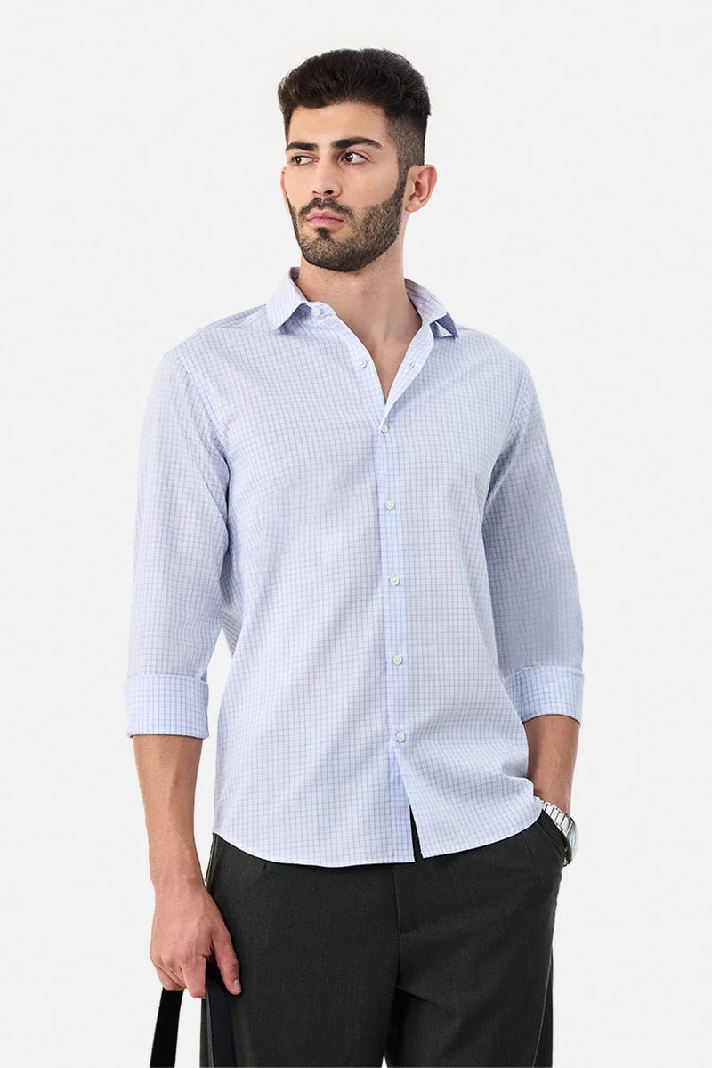 سنيتش قميص كاروهات بقصة ضيقة فاخر