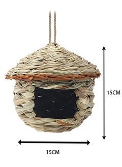 Favarey 3Pcs Birds Nest Straw Eco-Friendly Straw Birdhouse 100% Natural Fiber Bird Nest Hut Cozy Resting Breeding Place with Birds Toy for Medium-Sized Parrots Conures Cockatiel,Large  - Image 4