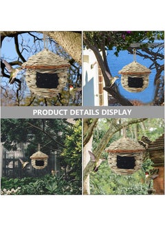 Favarey 3Pcs Birds Nest Straw Eco-Friendly Straw Birdhouse 100% Natural Fiber Bird Nest Hut Cozy Resting Breeding Place with Birds Toy for Medium-Sized Parrots Conures Cockatiel,Large  - Image 5