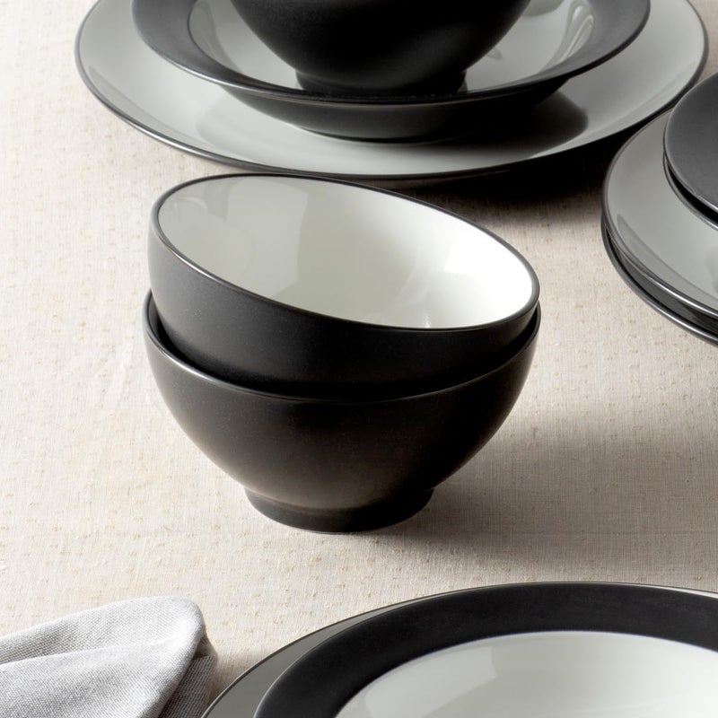 Noritake Colorwave Graphite 12Piece Coupe Dinnerware Set Service for 4 - Image 4