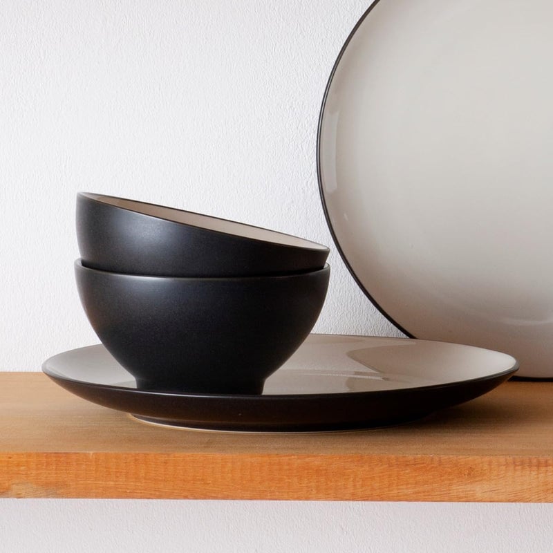 Noritake Colorwave Graphite 12Piece Coupe Dinnerware Set Service for 4 - Image 5