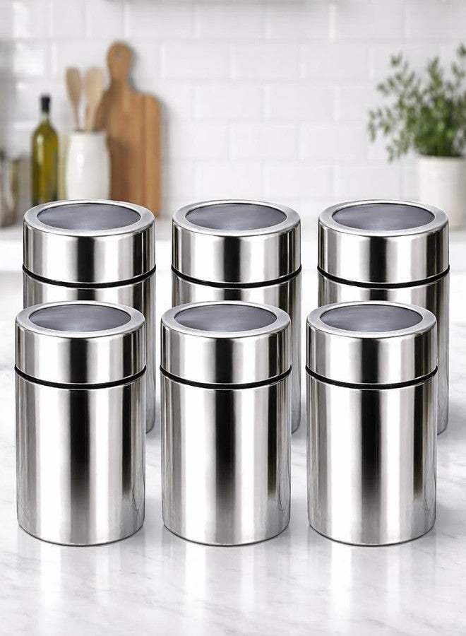 MILTLIFE® Stainless Steel Masala Container 6 pcs | Masala Dani for Kitchen Storage | Steel Masala Box | Airtight Steel Masala Dani with 6 Jars & 6 Spoons - Image 1