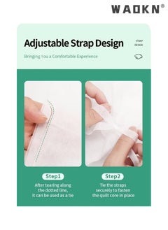WAOKN Disposable Bed Sheets for Travel Small Cotton Disposable Bedsheet Set with Four Pieces Duvet Cover Pillowcase Offering a Convenient Bedding Cover for Your Travels, Hotel Supplies  - Image 2