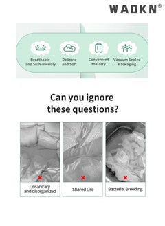 WAOKN Disposable Bed Sheets for Travel Small Cotton Disposable Bedsheet Set with Four Pieces Duvet Cover Pillowcase Offering a Convenient Bedding Cover for Your Travels, Hotel Supplies  - Image 3