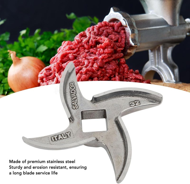 Haofy Stainless Steel Meat Grinder Cutter Blade Square Hole Replacement Blade Part for Electric Meat Grinder Sausage Making - Image 4
