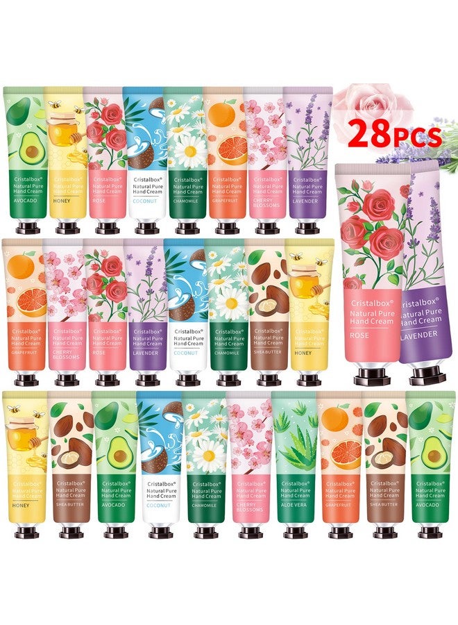 Cristalbox 28 Pack Hand Cream Gift Setmothers Day Gifts Teacher Appreciation Giftsnurse Week Giftsscented Hand Lotion For Dry Cracked Handstravel Size Lotion Mini Hand Lotion Bulk Gifts For Women - Image 1